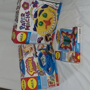 Set of 3 Alex Activity Kits: Spin Art/Paper Mache/Needlecraft